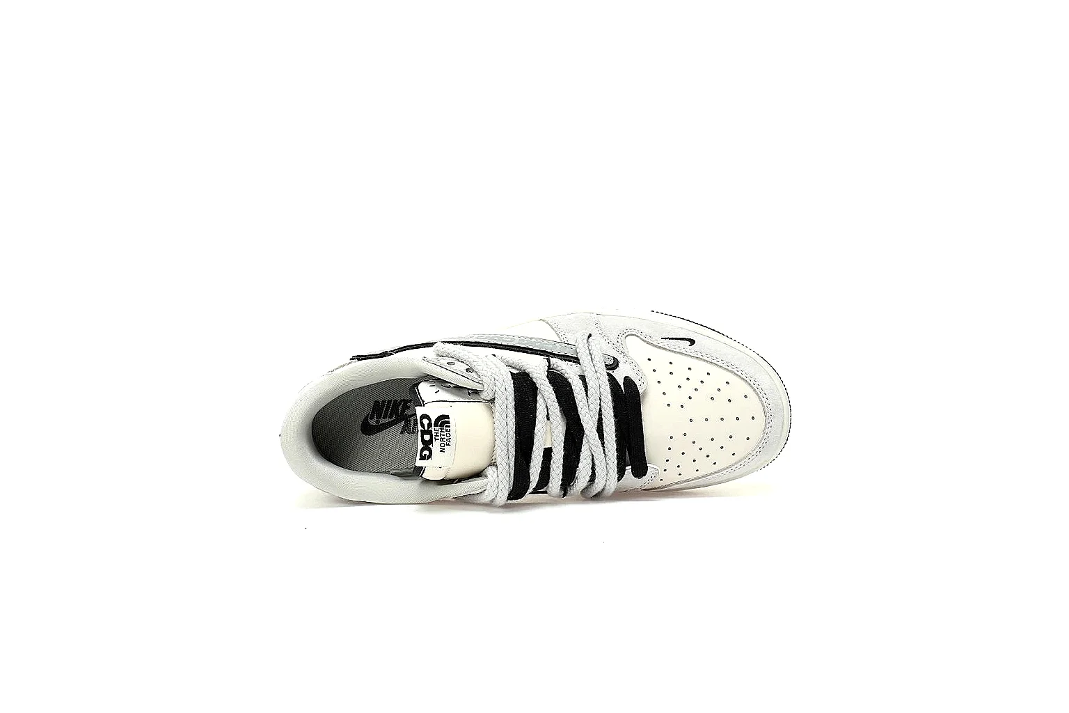 Kako Sheetbase record image for Nike White Black Low Court Sneaker thumbnail 3