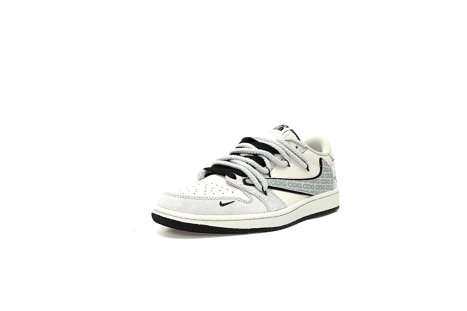 Kako Sheetbase record image for Nike White Black Low Court Sneaker thumbnail 6