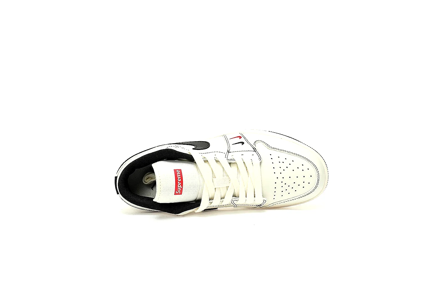 Kako Sheetbase record image for Nike White Black Low Court Sneaker thumbnail 3