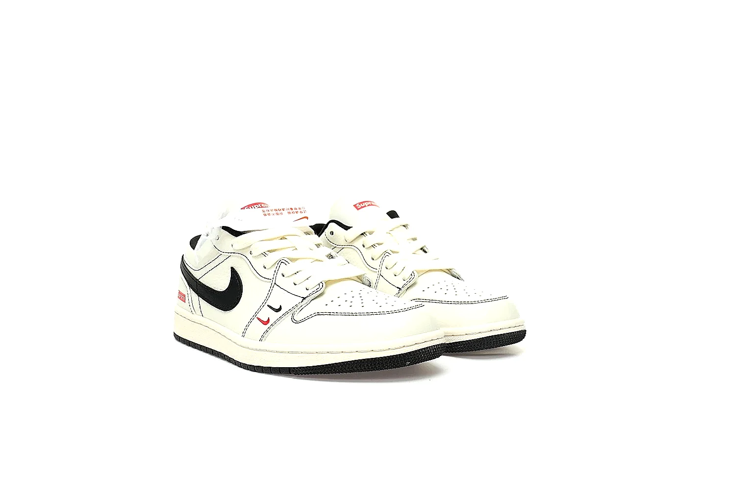 Kako Sheetbase record image for Nike White Black Low Court Sneaker thumbnail 5