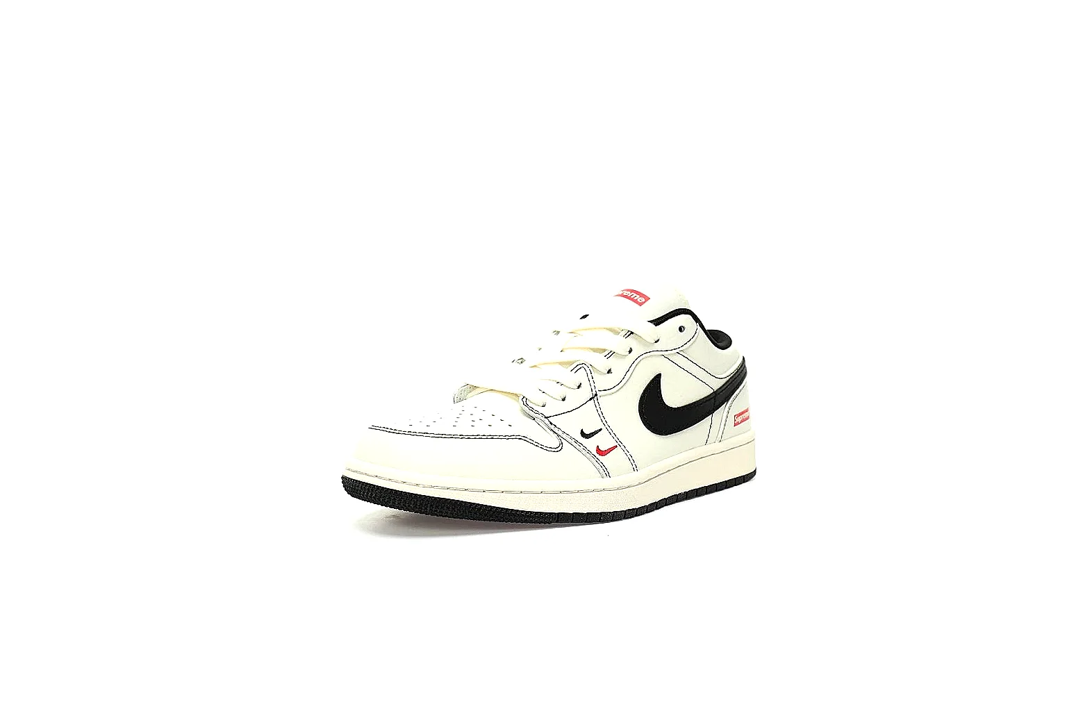 Kako Sheetbase record image for Nike White Black Low Court Sneaker thumbnail 6