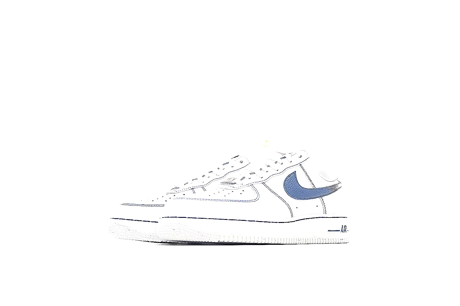 Kako Sheetbase record image for Nike White Blue Low Court thumbnail 2