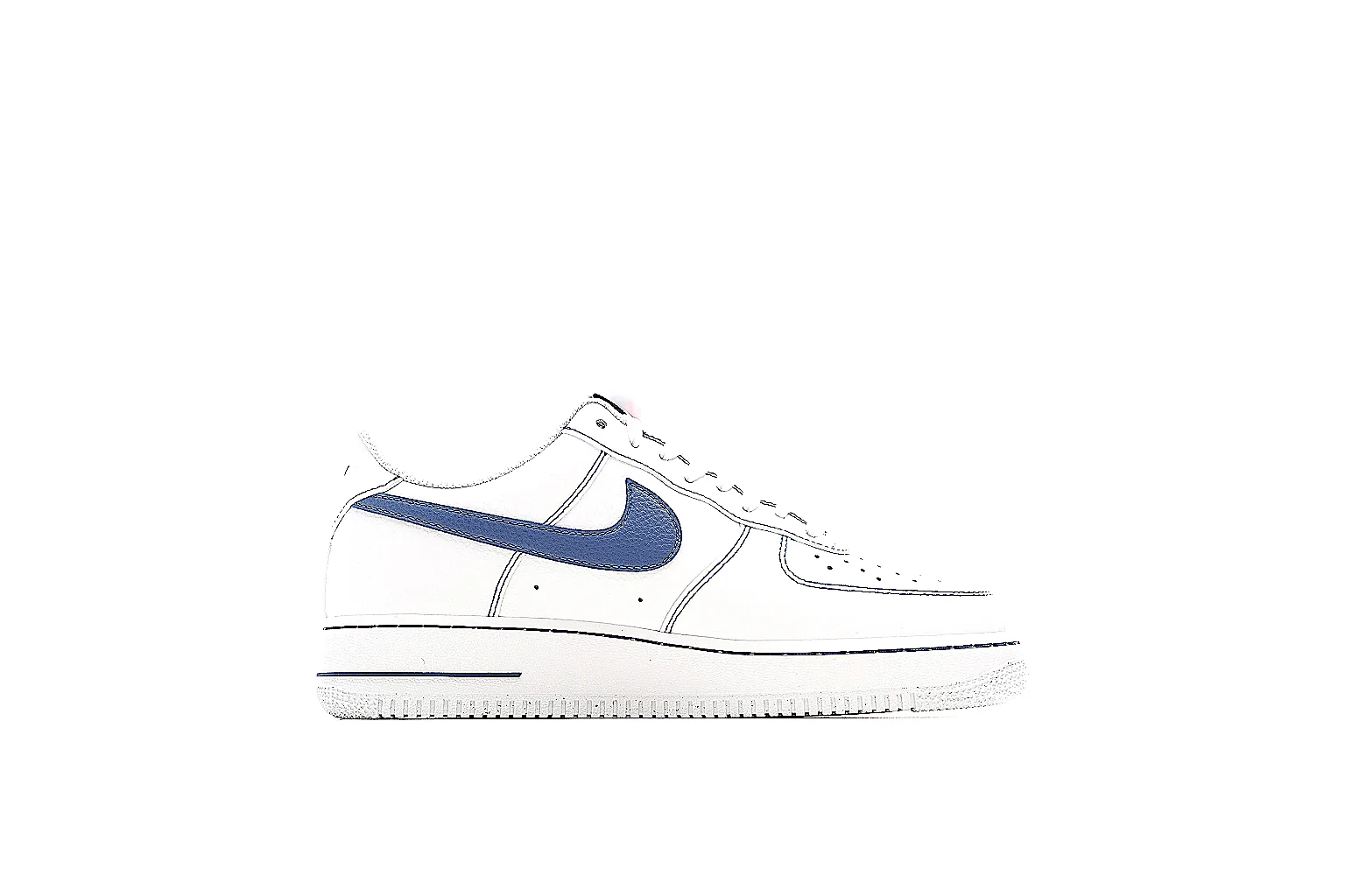 Kako Sheetbase record image for Nike White Blue Low Court thumbnail 3