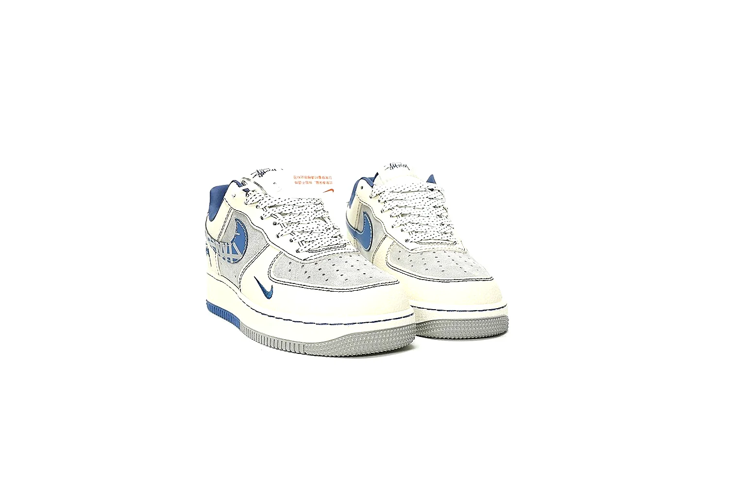 Kako Sheetbase record image for Nike White Blue Low Court thumbnail 4