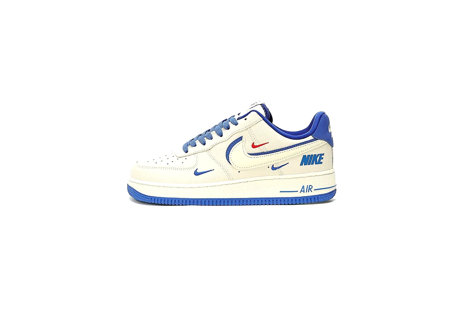 Kako Sheetbase record image for Nike White Blue Low Court Sneaker