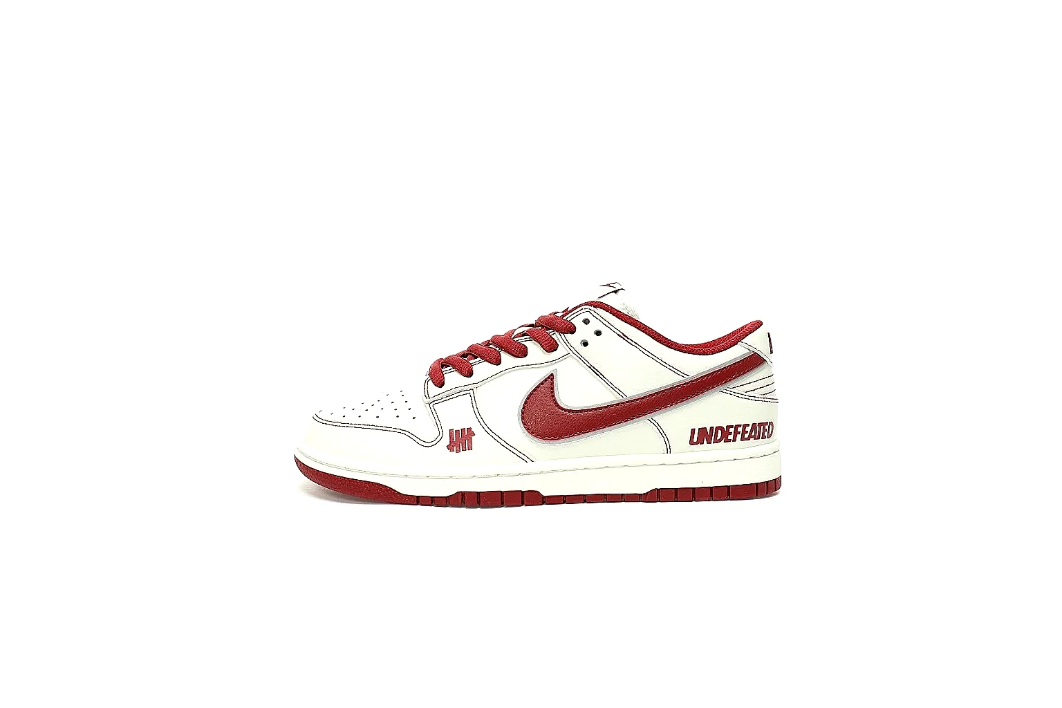 Kako Sheetbase record image for Nike White Burgundy Low Court Sneaker