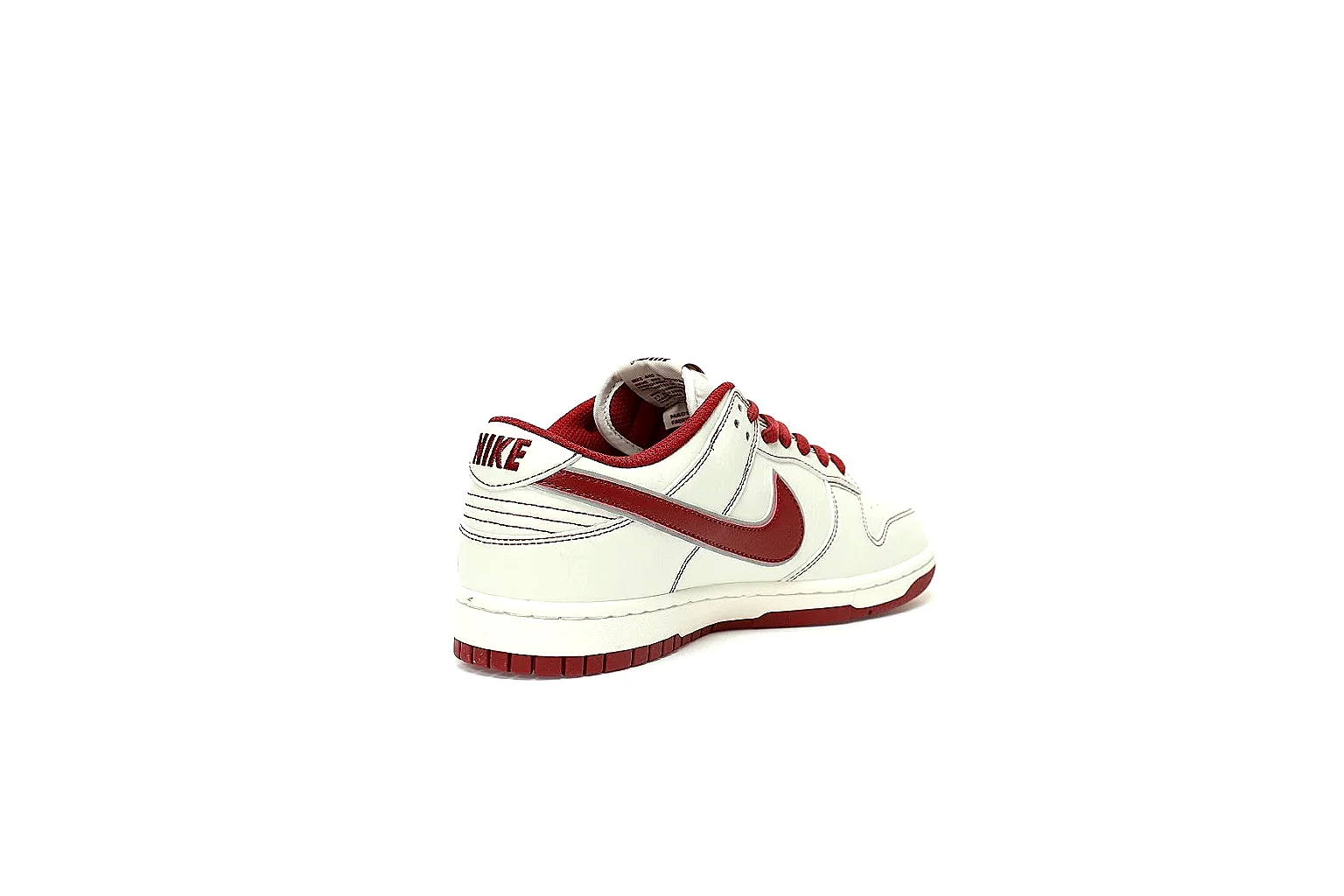 Kako Sheetbase record image for Nike White Burgundy Low Court Sneaker thumbnail 2