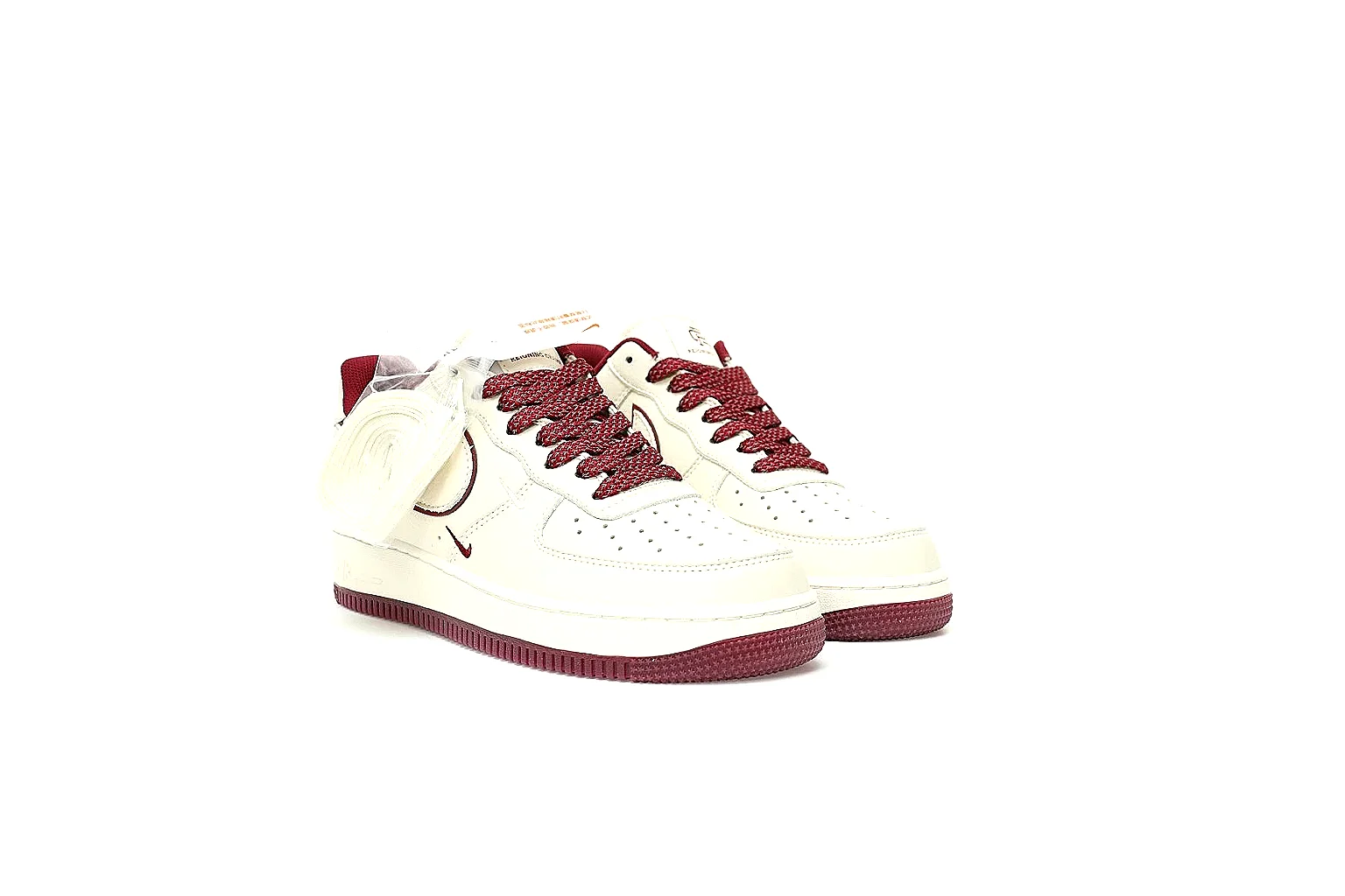 Kako Sheetbase record image for Nike White Burgundy Low Court thumbnail 4