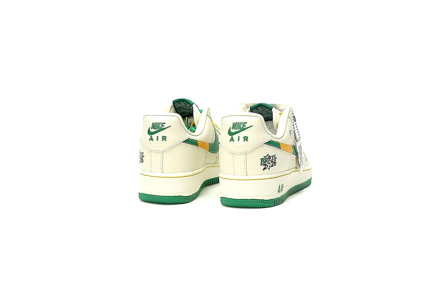 Kako Sheetbase record image for Nike White Green Yellow Low Court Sneaker thumbnail 5