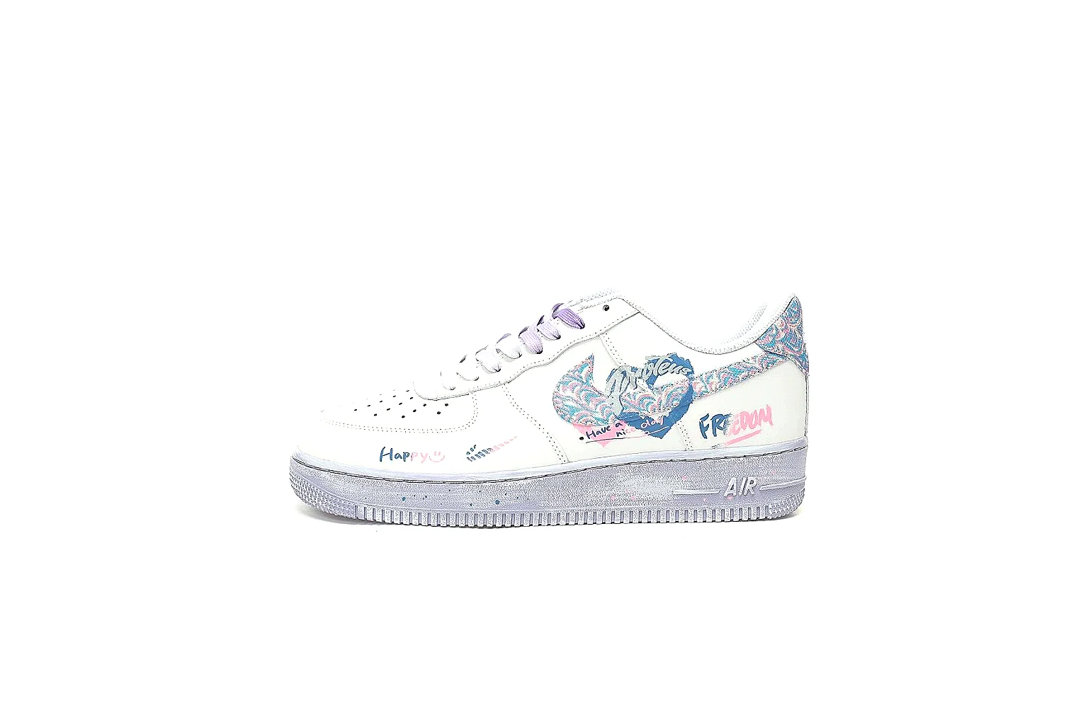 Kako Sheetbase record image for Nike White Lavender Low Court Sneaker