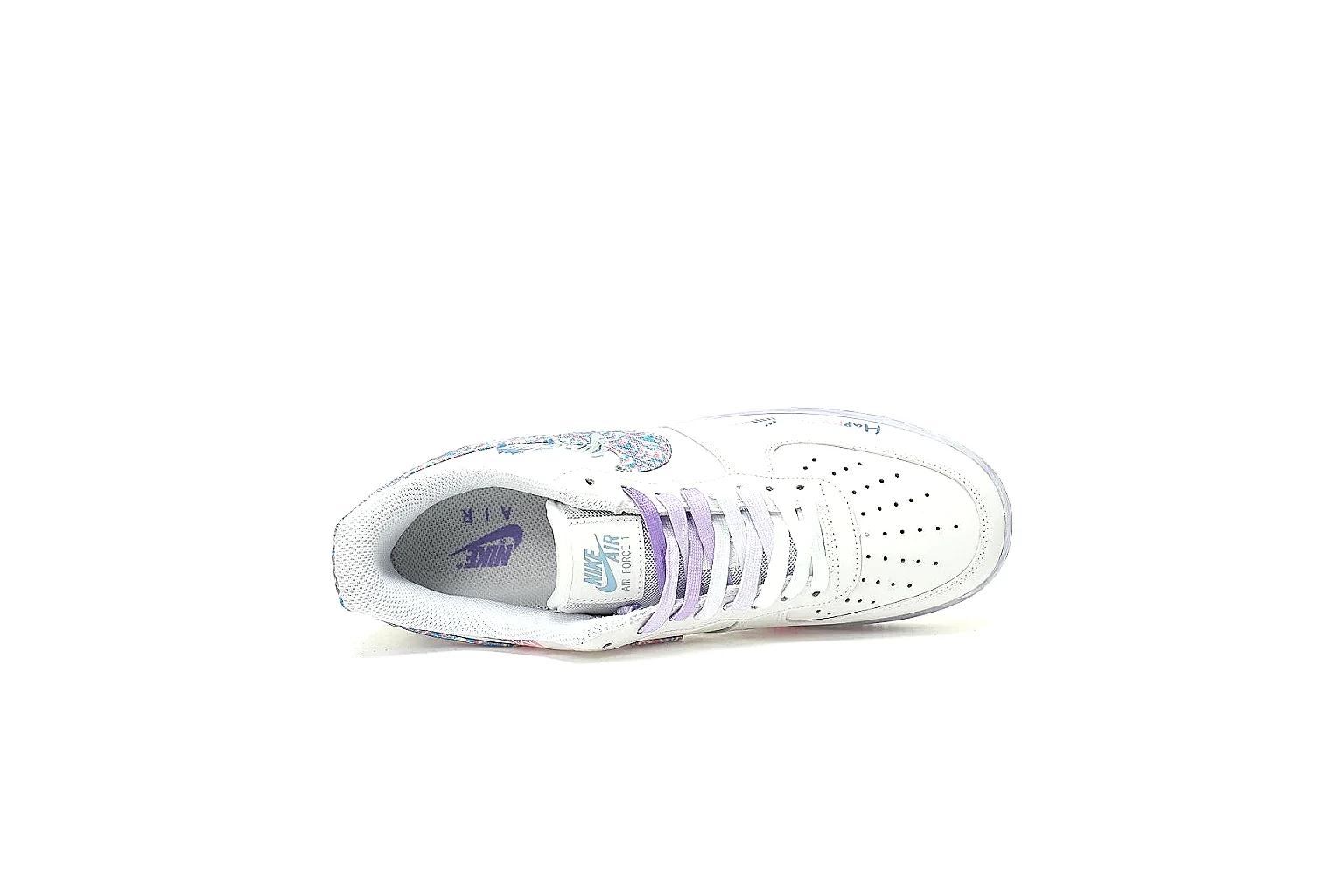 Kako Sheetbase record image for Nike White Lavender Low Court Sneaker thumbnail 3