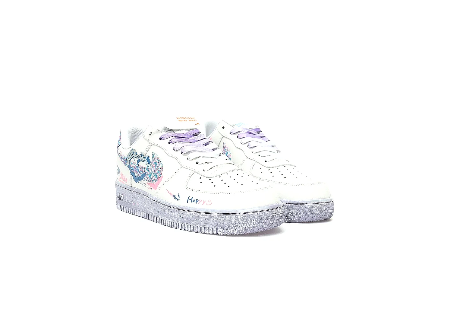 Kako Sheetbase record image for Nike White Lavender Low Court Sneaker thumbnail 5