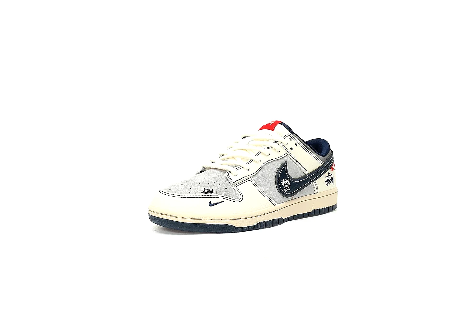 Kako Sheetbase record image for Nike White Navy Red Low Court thumbnail 6