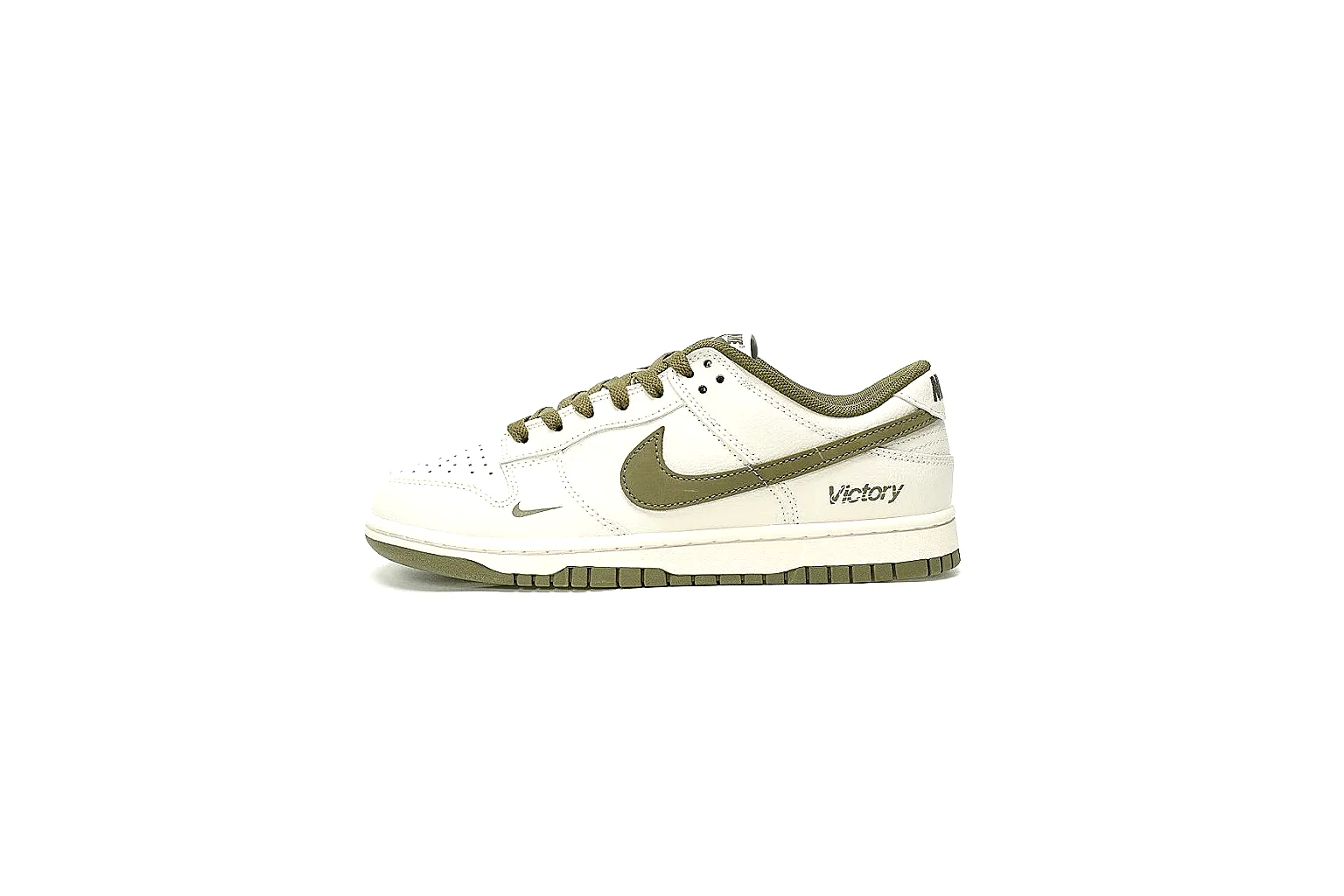 Kako Sheetbase record image for Nike White Olive Low Court Sneaker