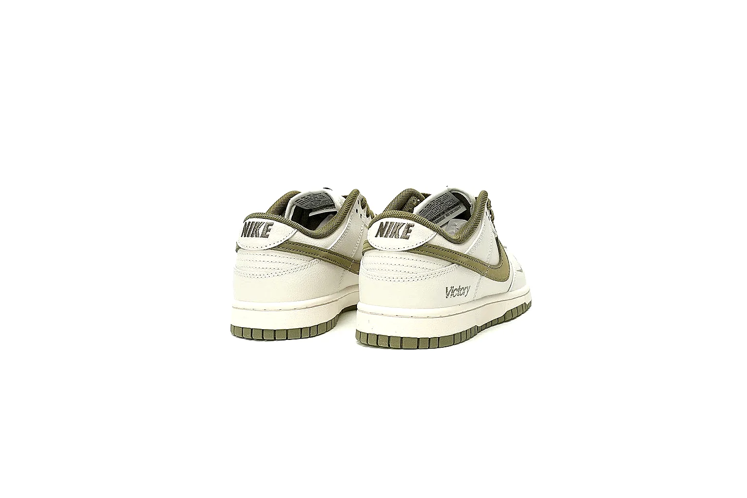 Kako Sheetbase record image for Nike White Olive Low Court Sneaker thumbnail 5
