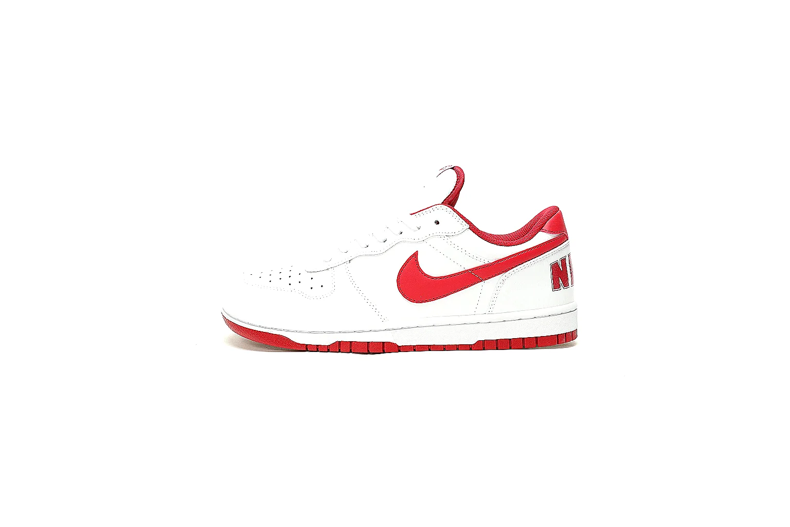 Kako Sheetbase record image for Nike White Red High-Top Court Sneaker