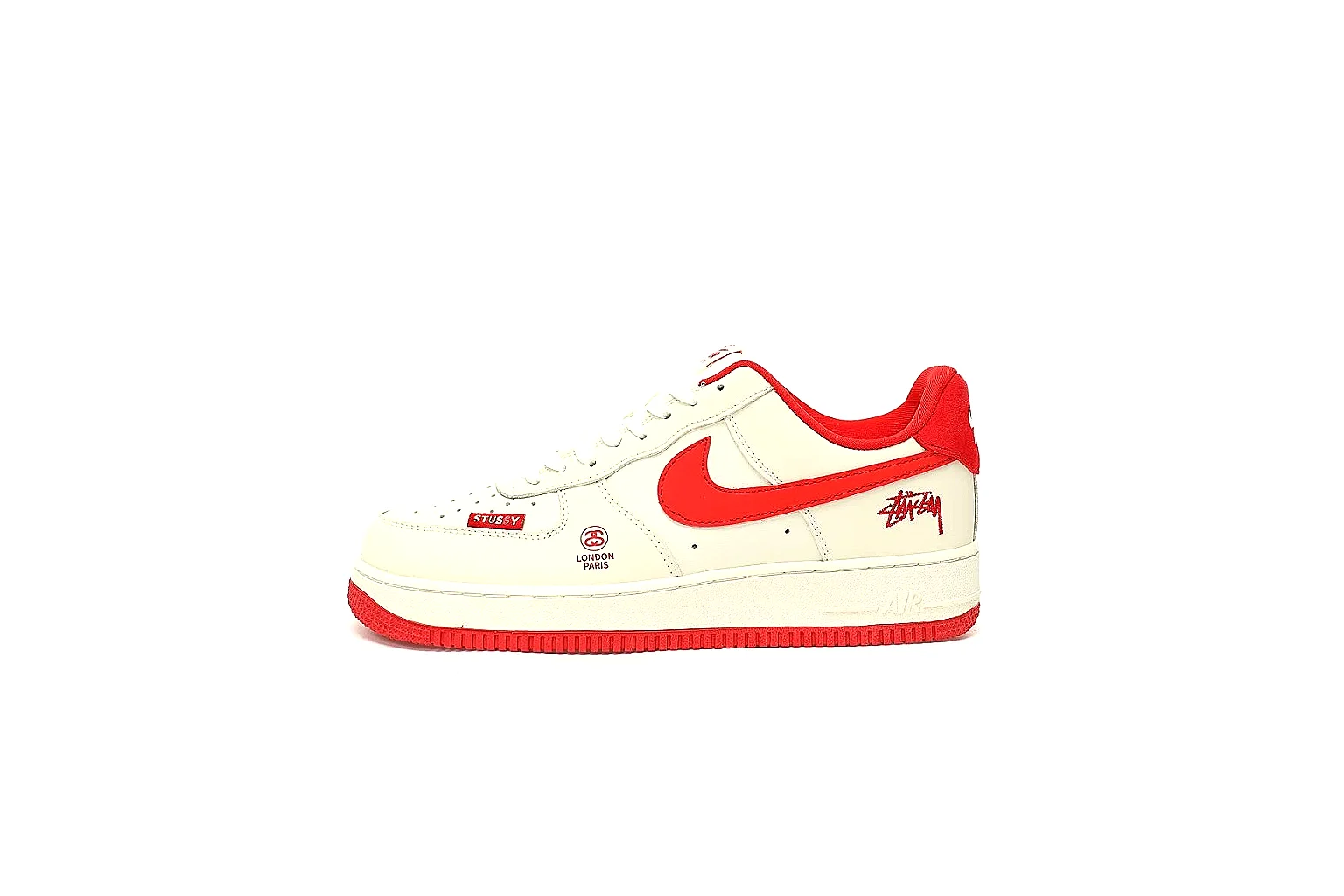 Kako Sheetbase record image for Nike White Red Low Court Sneaker