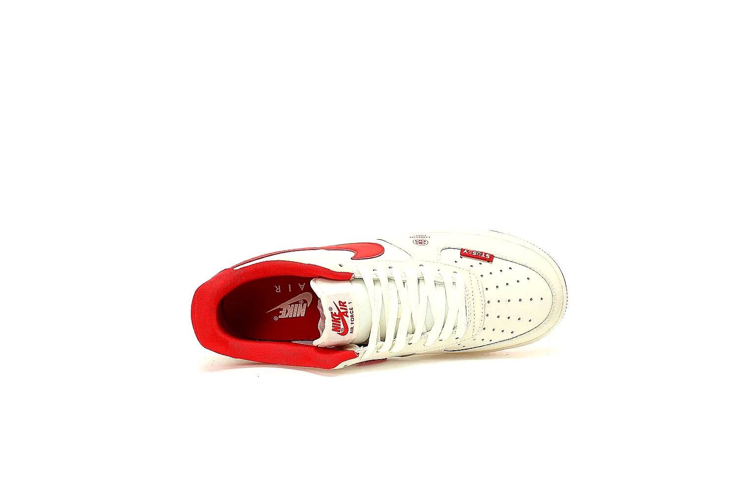 Kako Sheetbase record image for Nike White Red Low Court Sneaker thumbnail 3