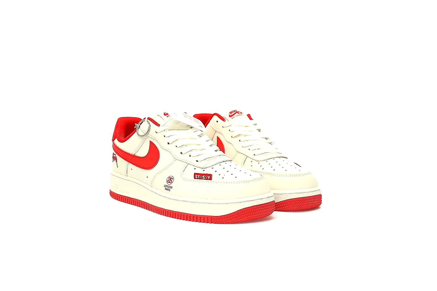 Kako Sheetbase record image for Nike White Red Low Court Sneaker thumbnail 5