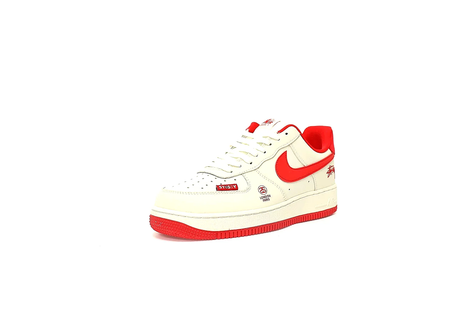 Kako Sheetbase record image for Nike White Red Low Court Sneaker thumbnail 6
