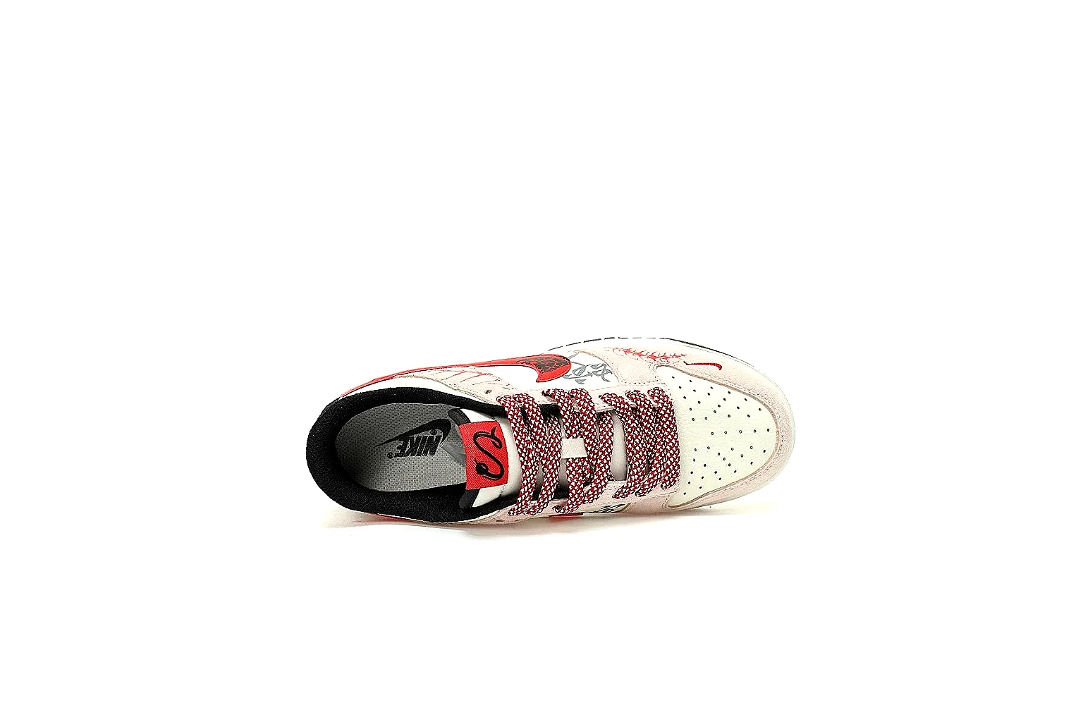 Kako Sheetbase record image for Nike White Red Low Court thumbnail 3