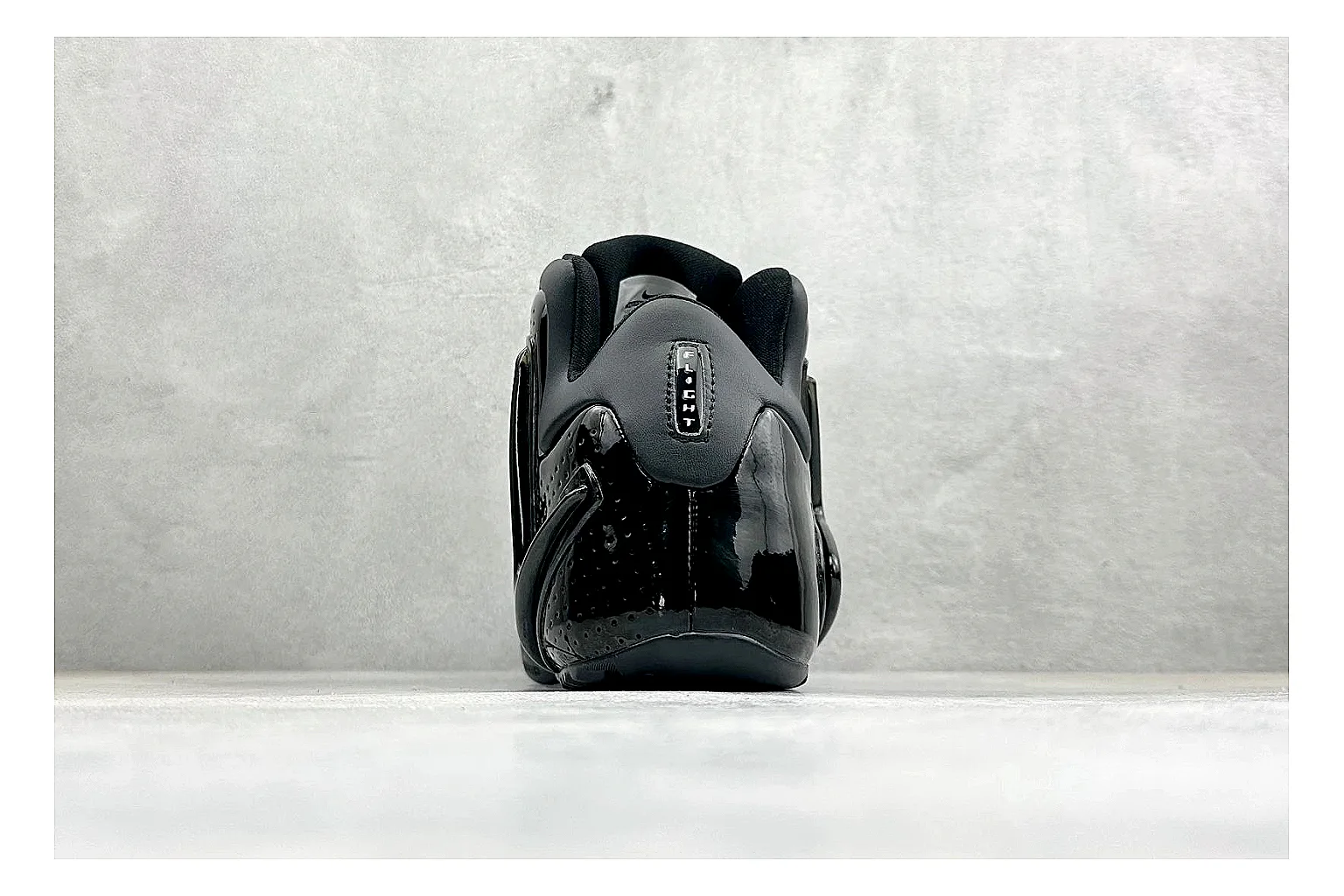 Nike Zoom Hyperflight Black spreadsheet record photo showing glossy black basketball upper, sleek shell shape, subtle Swoosh detail, and sculpted court sole thumbnail 3