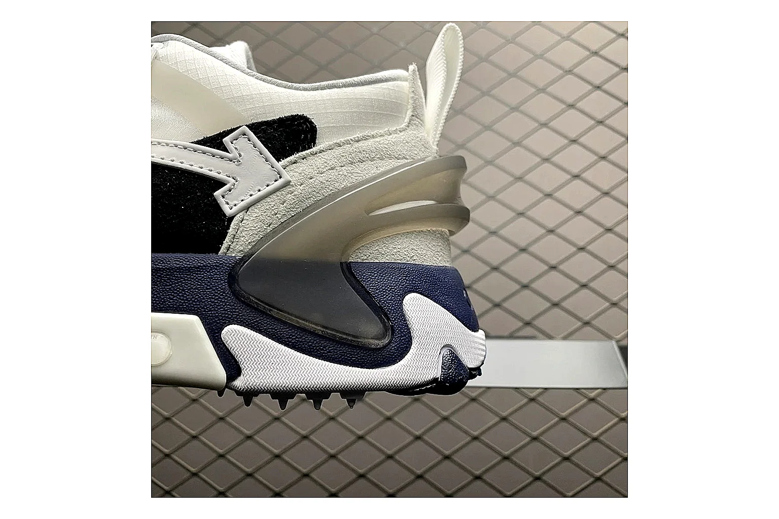 Off-White Out Of Office White Navy Sheetbase record image with white navy out-of-office low-top with mixed upper and low top shape thumbnail 3