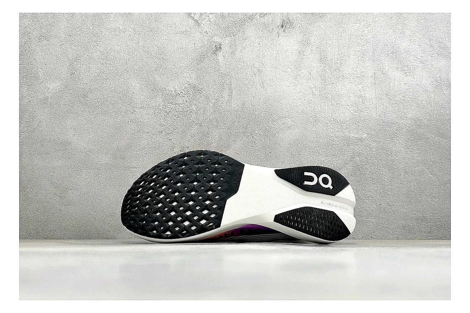 On Cloudboom White Peach spreadsheet record photo showing white performance mesh, peach gradient accents, slim racing profile, and segmented CloudTec sole