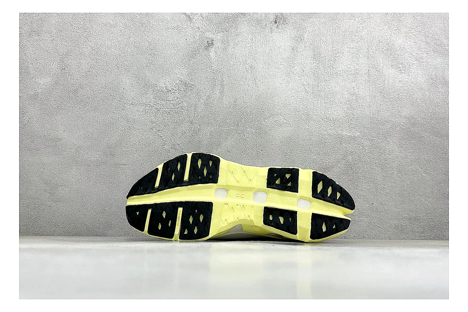 On Cloudmonster Lavender Lime spreadsheet record photo showing lavender runner upper, lime accent hits, oversized CloudTec pod sole, and soft technical color mix thumbnail 4