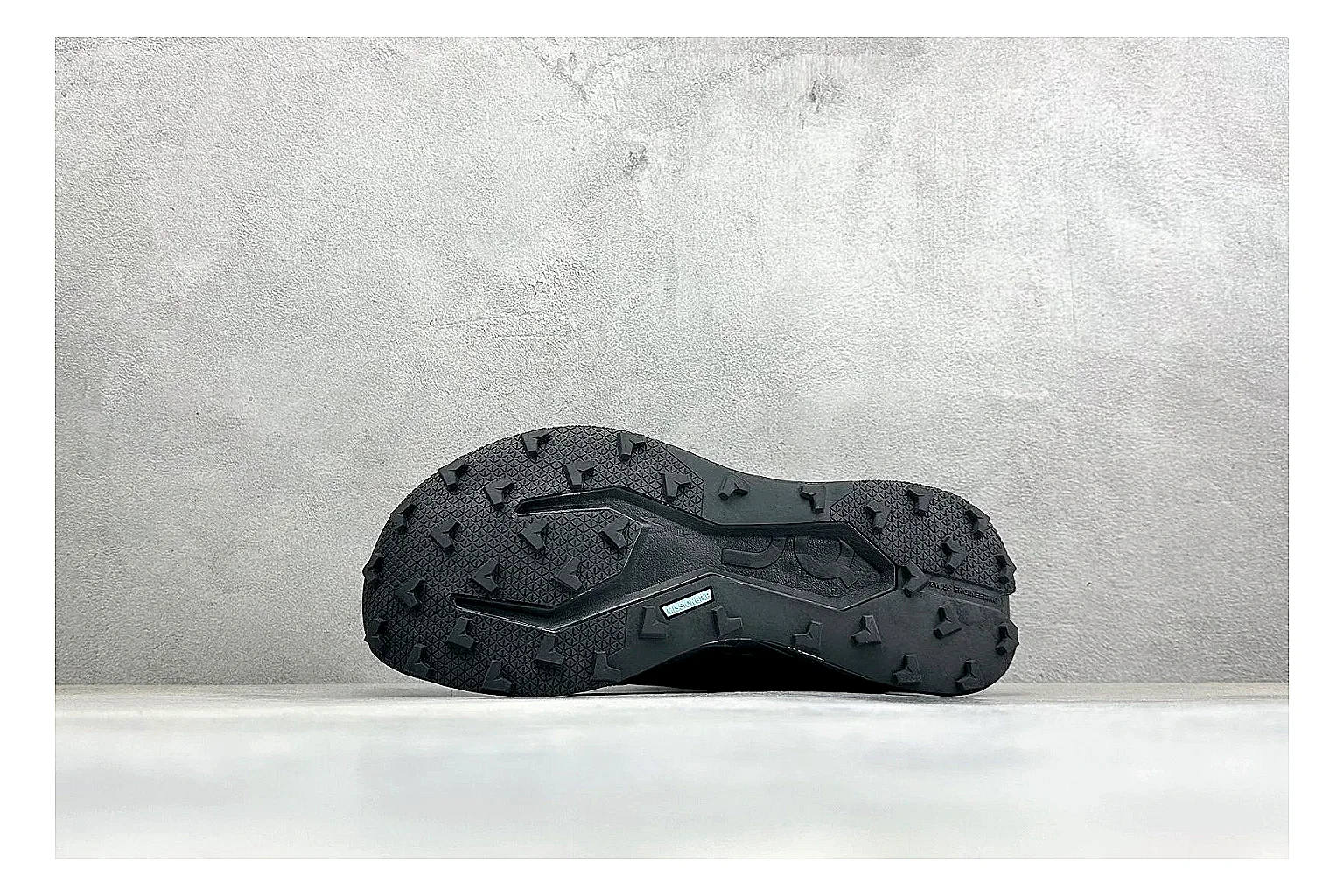 On Cloudmonster Triple Black spreadsheet record photo showing triple black mesh upper, oversized CloudTec sole pods, tonal laces, and rounded runner shape