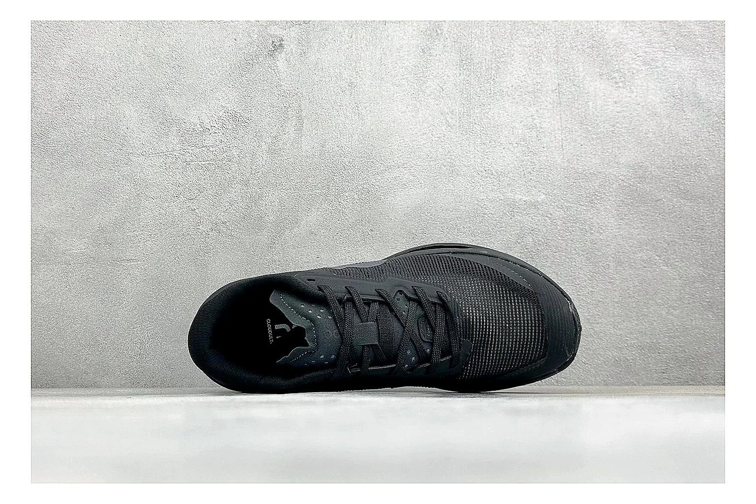 On Cloudmonster Triple Black spreadsheet record photo showing triple black running upper, oversized CloudTec pod sole, tonal laces, and rounded performance shape thumbnail 2
