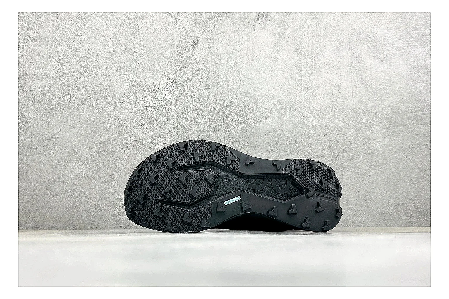 On Cloudmonster Triple Black spreadsheet record photo showing triple black running upper, oversized CloudTec pod sole, tonal laces, and rounded performance shape