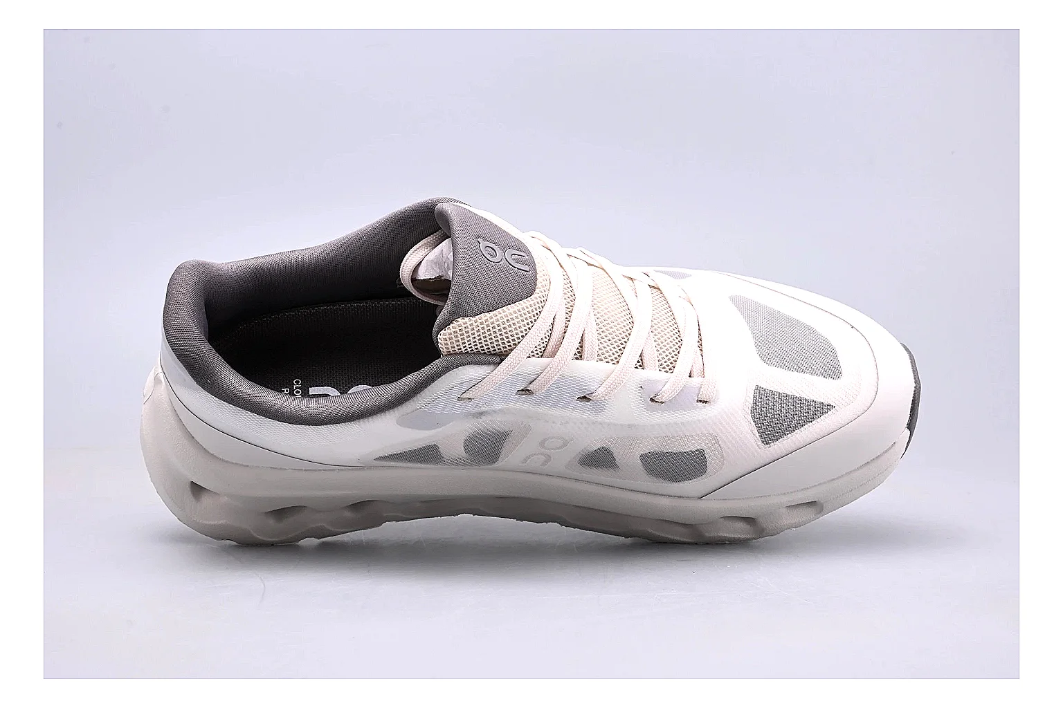 On Cloudtilt White Grey Sneaker Sheetbase record image with white grey cloudtilt lifestyle trainer with mixed upper and trainer shape thumbnail 2