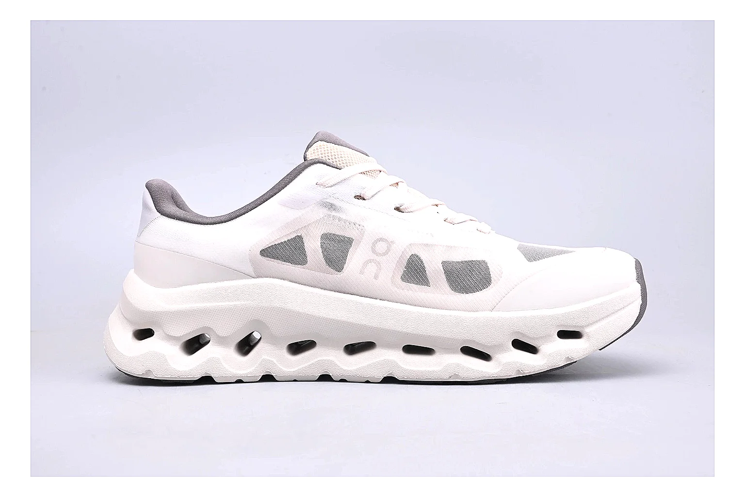 On Cloudtilt White Grey Sneaker Sheetbase record image with white grey cloudtilt lifestyle trainer with mixed upper and trainer shape thumbnail 6