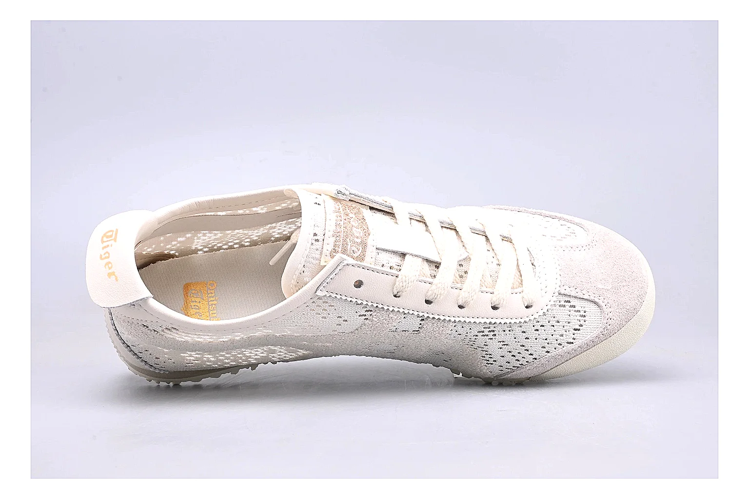 Onitsuka Tiger Mexico 66 Cream Sheetbase record image with cream mexico 66 low-top with mixed upper and low top shape thumbnail 2