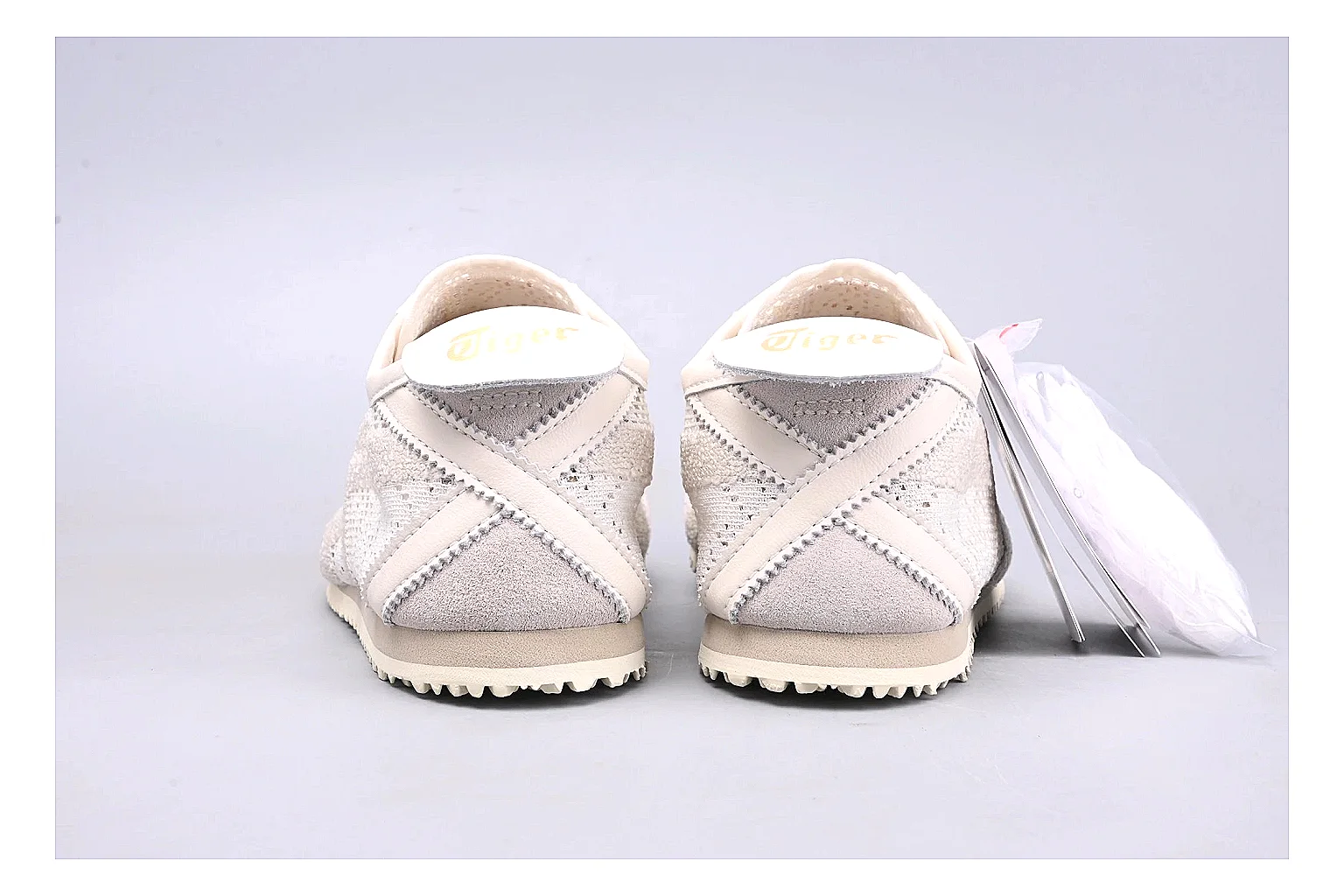 Onitsuka Tiger Mexico 66 Cream Sheetbase record image with cream mexico 66 low-top with mixed upper and low top shape thumbnail 3