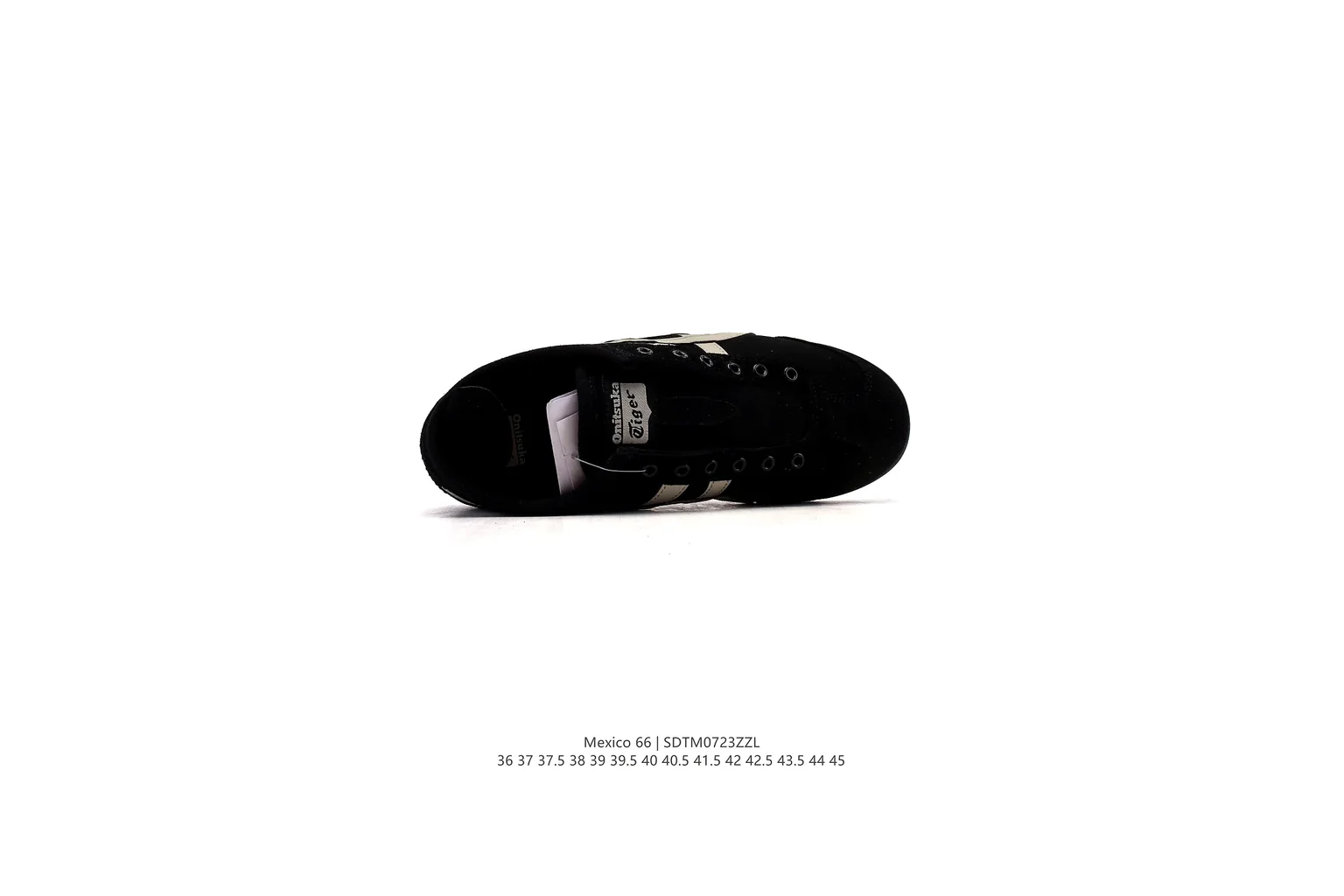 Onitsuka Tiger Mexico 66 Black Cream slim retro low top six photo view thumbnail 2