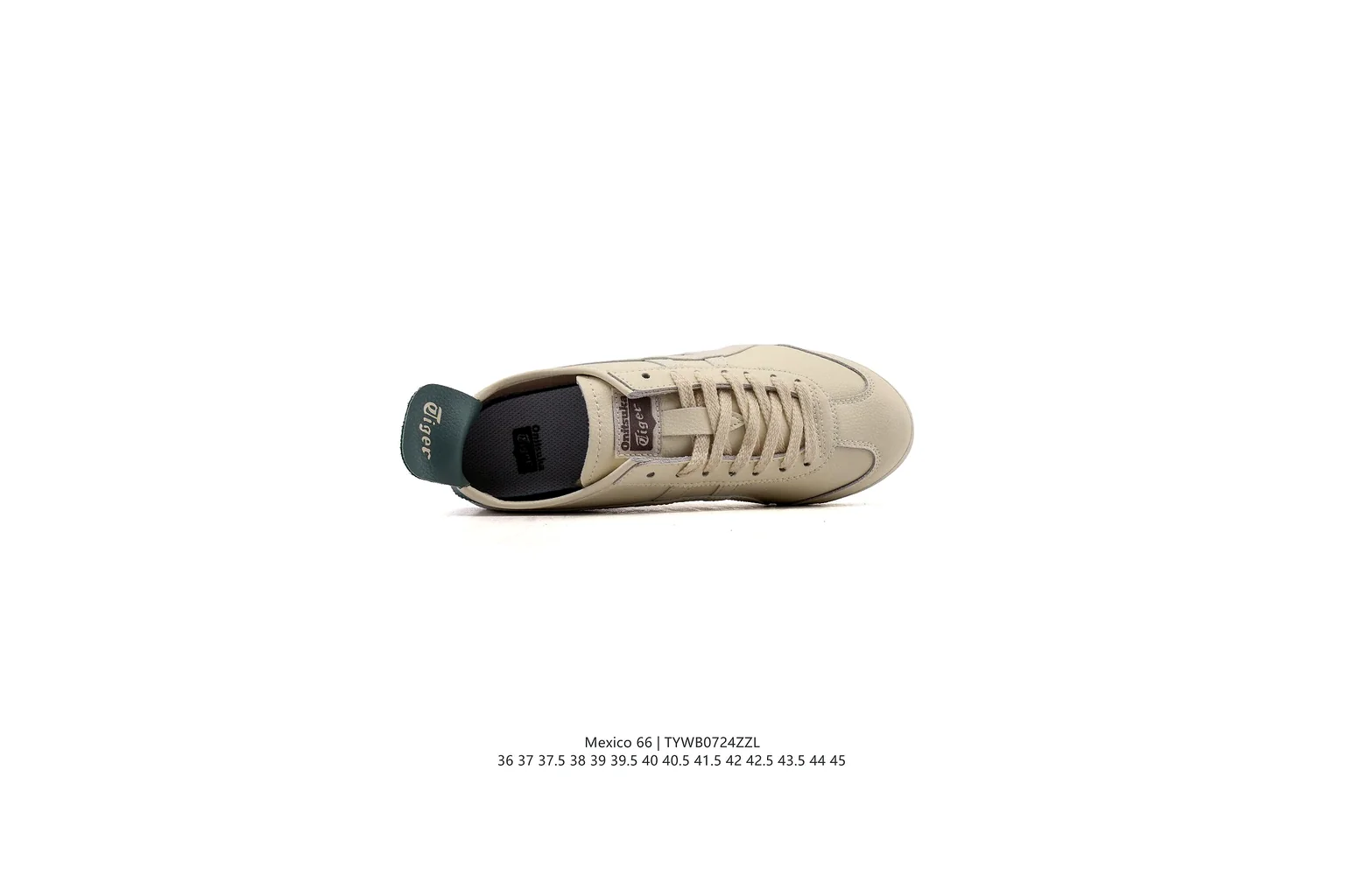 Onitsuka Tiger Mexico 66 Cream Green slim retro low top six photo view thumbnail 2