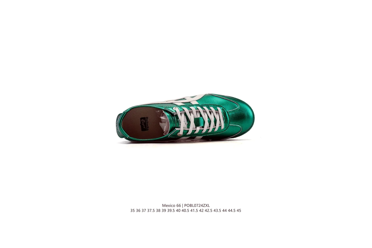Onitsuka Tiger Mexico 66 Green White slim retro low top six photo view thumbnail 2