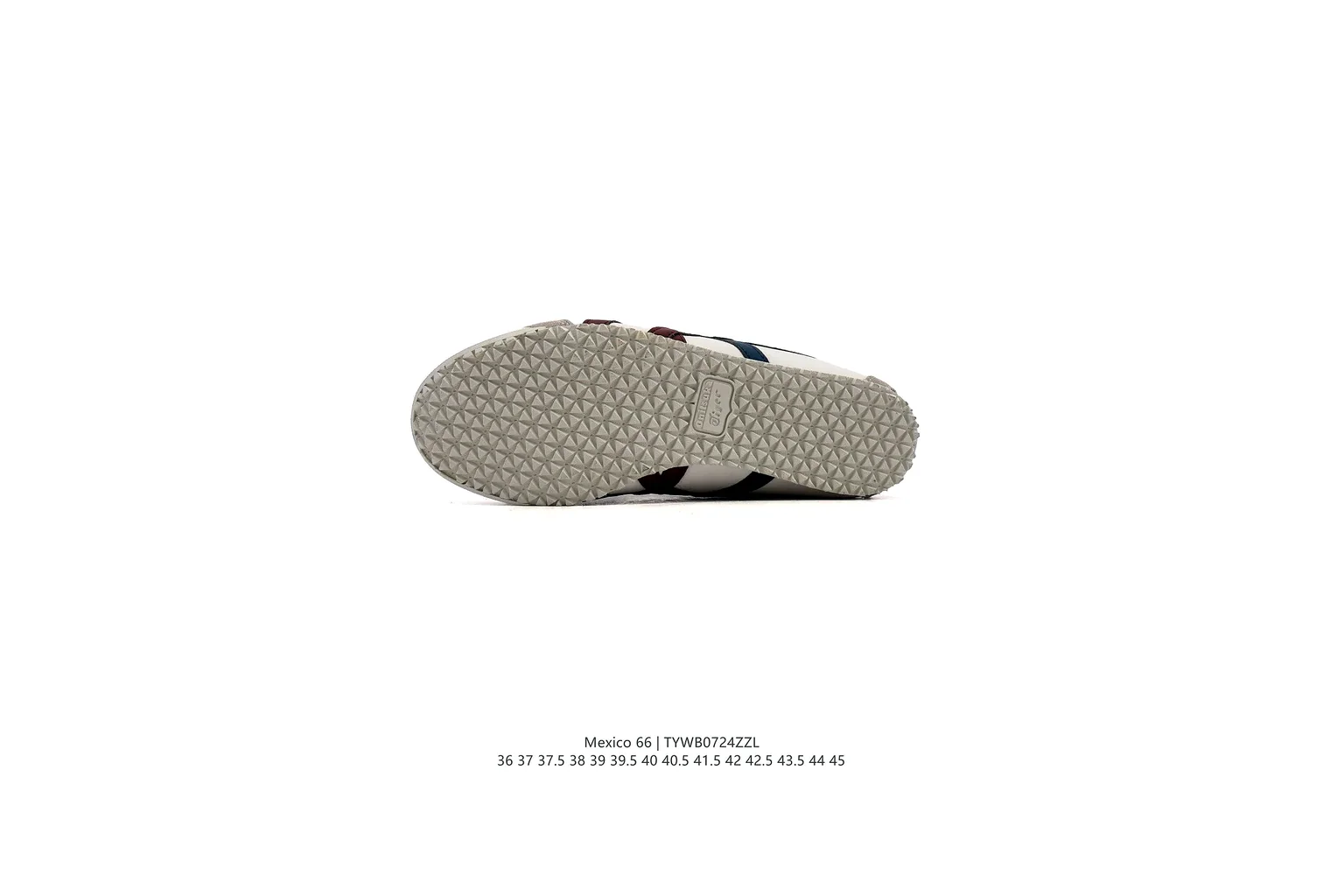 Onitsuka Tiger Mexico 66 White Navy Burgundy slim retro low top six photo view