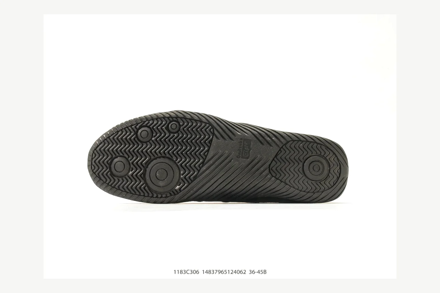 Onitsuka Tiger Black Low Sneaker Sheetbase record image with black retro stripe low-top with mixed-material upper and low-profile shape thumbnail 3