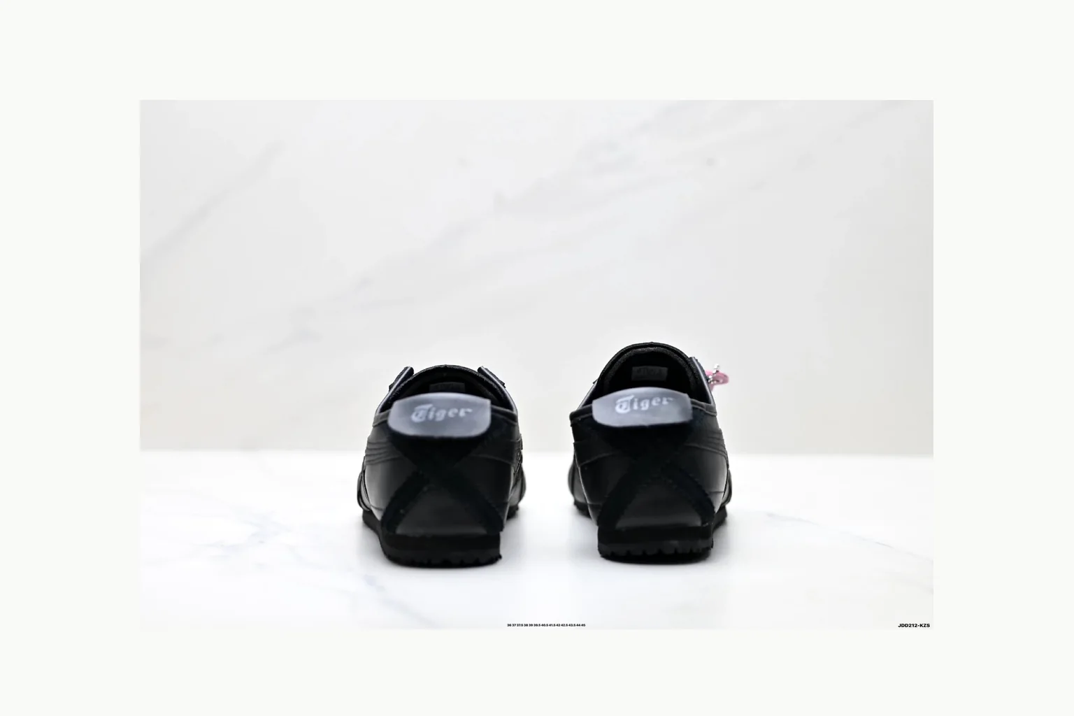 Onitsuka Tiger Black Leather Sneaker Sheetbase record image with black black leather retro low-top with leather upper and low top shape thumbnail 5