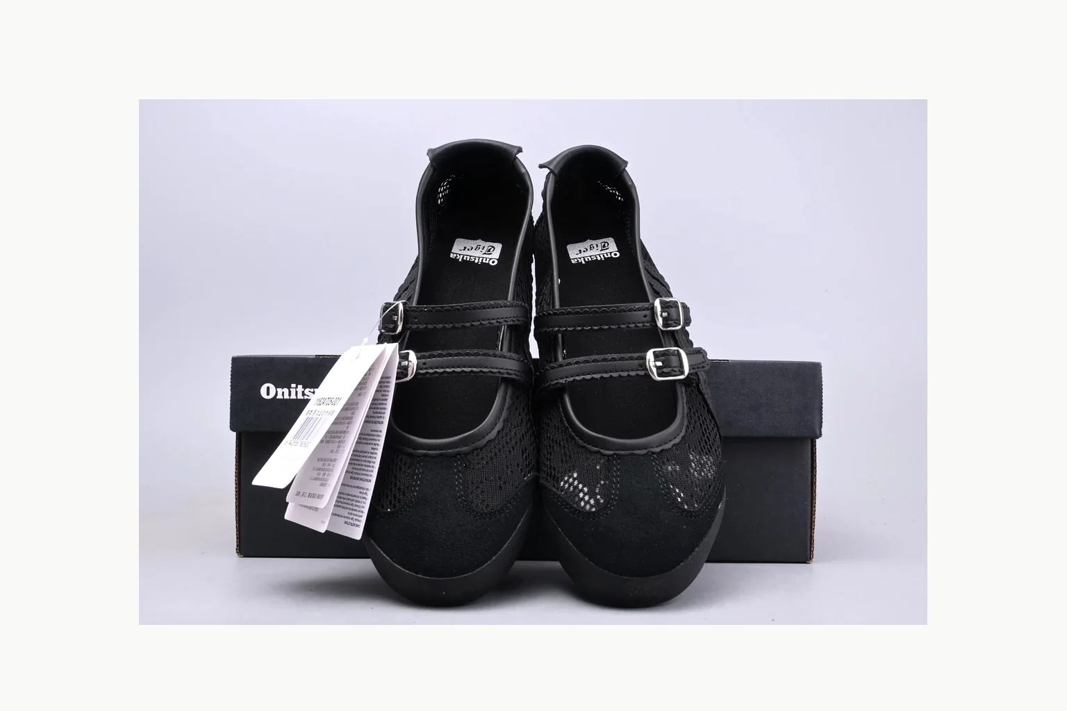 Onitsuka Tiger Black Leather Sneaker Sheetbase record image with black black leather retro low-top with leather upper and low top shape thumbnail 4