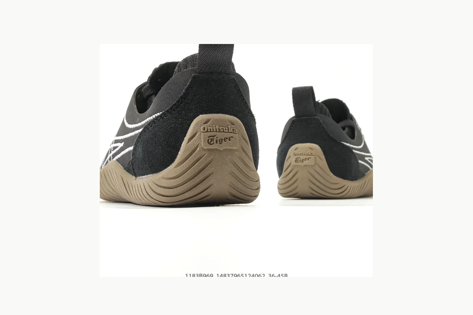 Onitsuka Tiger Black Gum Sneaker Sheetbase record image with black gum black gum retro low-top with mixed upper and low top shape thumbnail 5