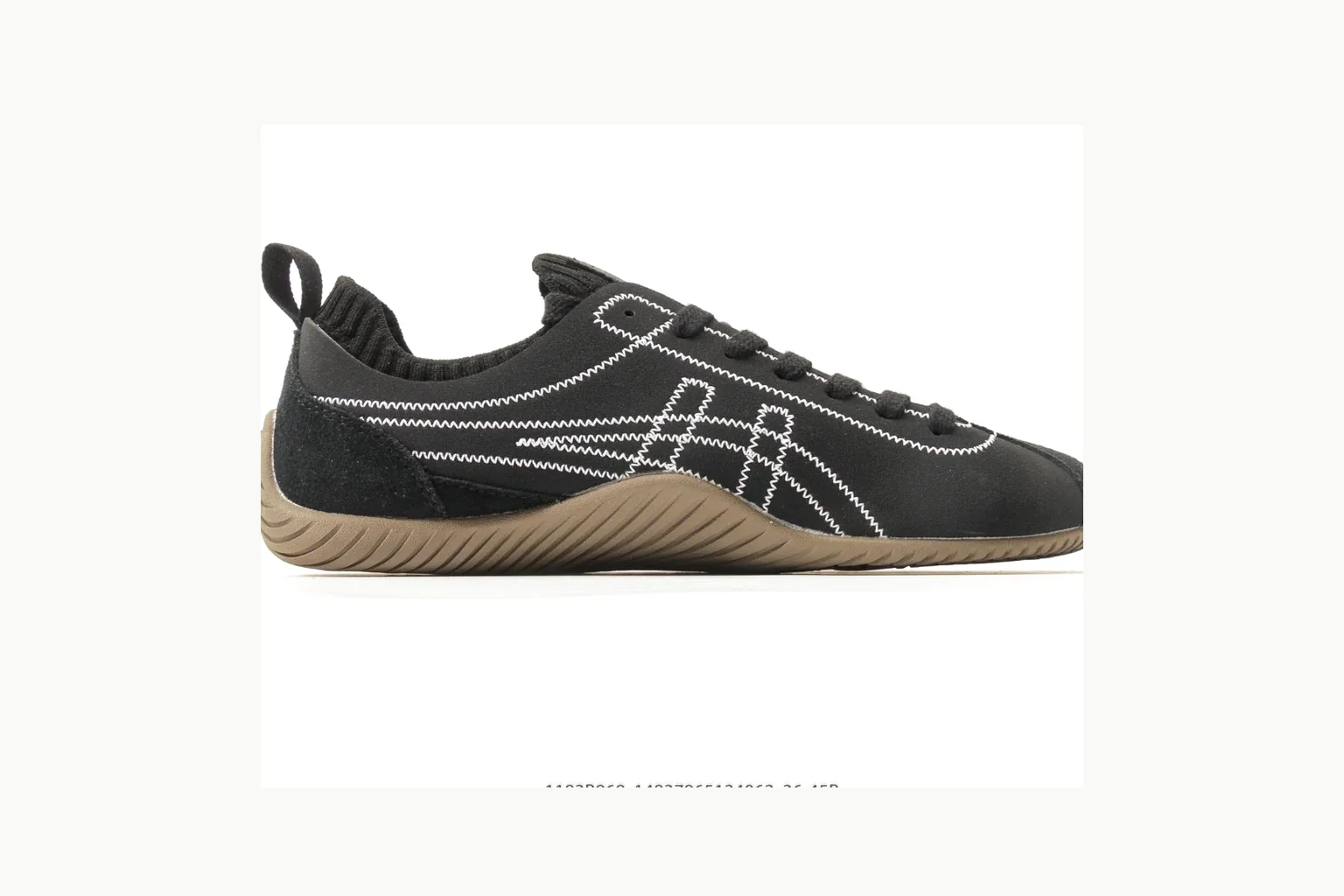 Onitsuka Tiger Black Gum Sneaker Sheetbase record image with black gum black gum retro low-top with mixed upper and low top shape thumbnail 6