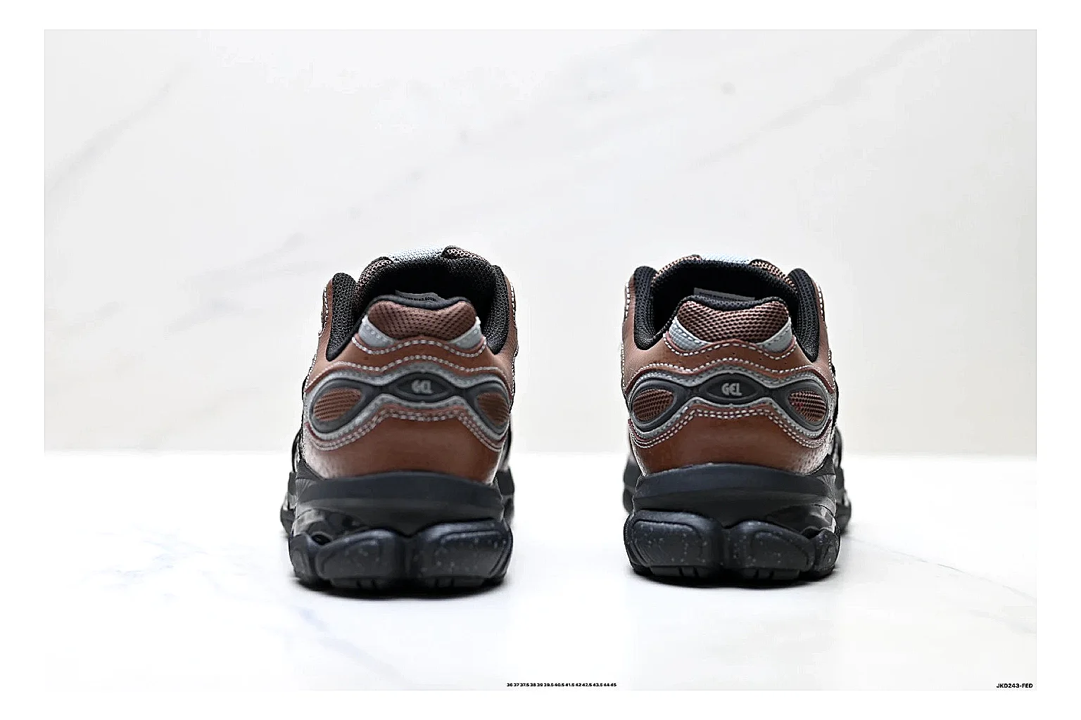 Onitsuka Tiger GEL-C 2.0 Brown Black Sneakers spreadsheet record image with brown black mesh runner sneakers with mesh-leather texture, side-profile shape, upper panel lines, and outsole detail thumbnail 3