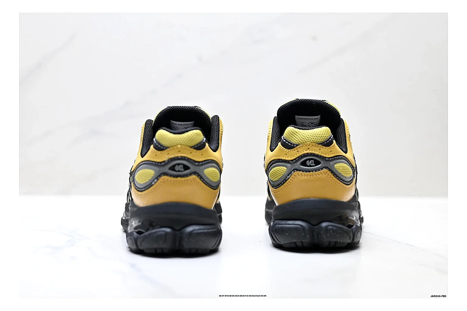 Onitsuka Tiger GEL-C 2.0 Yellow Black Sneakers spreadsheet record image with yellow black mesh runner sneakers with mesh-leather texture, side-profile shape, upper panel lines, and outsole detail thumbnail 3