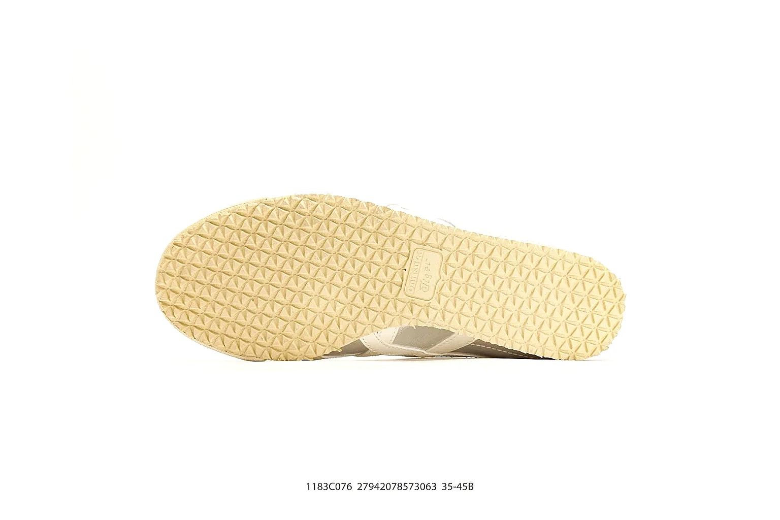 Onitsuka Tiger Mexico 66 Silver White Sneakers spreadsheet record image with silver white low-top sneakers with metallic-leather texture, side-profile shape, upper panel lines, and outsole detail thumbnail 4