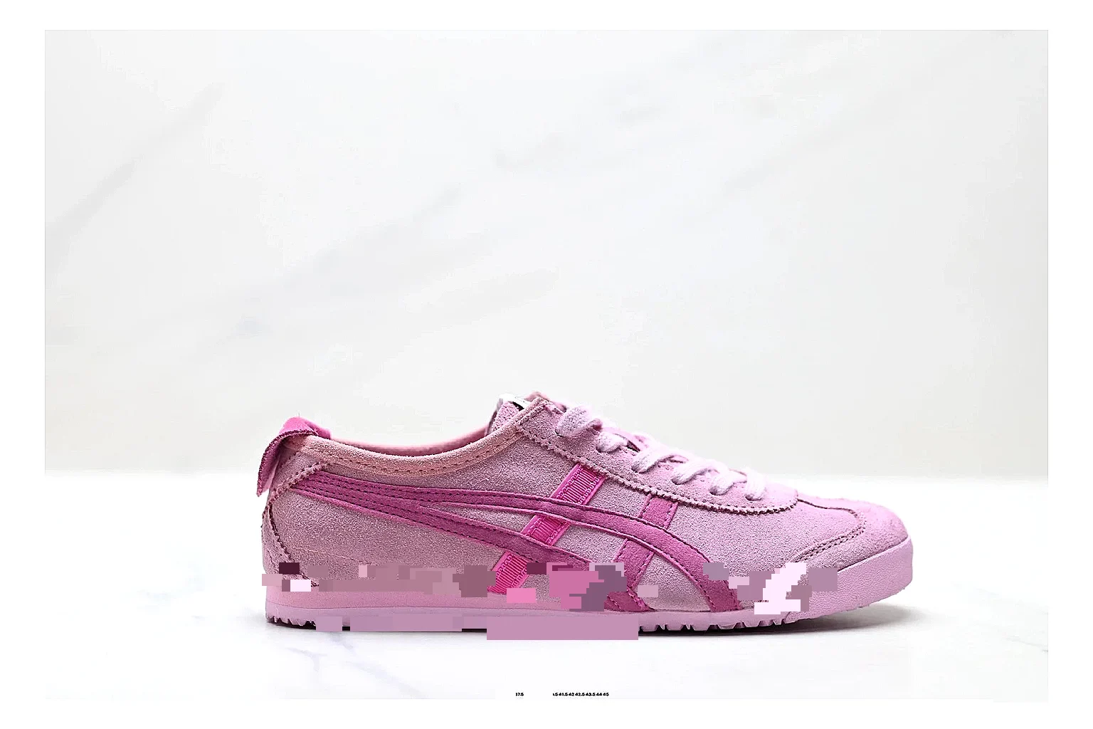 Onitsuka Tiger PATOU Pink Sneaker Sheetbase record image with pink patou collaboration low-top with mixed-material upper and low-profile shape