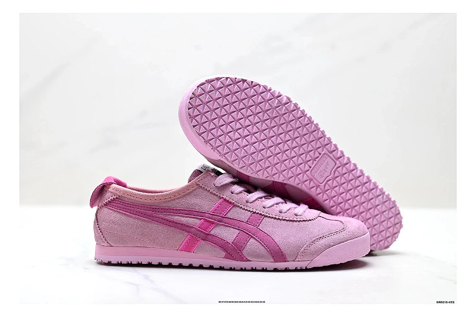 Onitsuka Tiger PATOU Pink Sneaker Sheetbase record image with pink patou collaboration low-top with mixed-material upper and low-profile shape